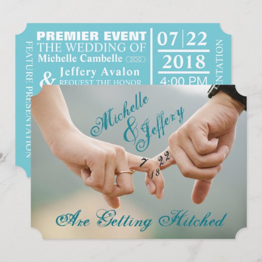 Invitation de sauvegarde de photo à date (Devant / Derrière)