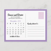 Invitation de sauvegarde florale à la lavande (Dos)