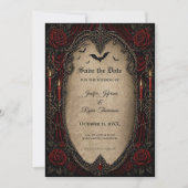 Invitation de sauvegarde gothique vampire à la dat (Devant)