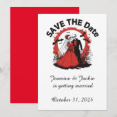 Invitation de sauvegarde Halloween (Devant / Derrière)