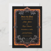 Invitation de sauvegarde Halloween gothique vintag (Devant)