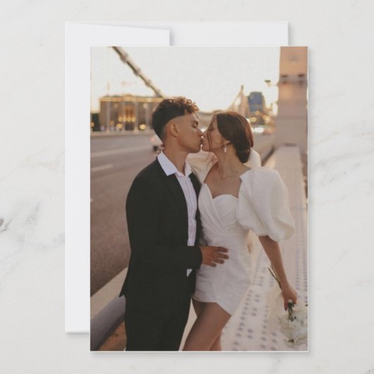 Invitation de sauvegarde minimale Bleu poussiéreux (Dos)