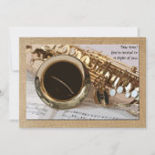 Invitation de saxophone et de partitions (Devant)