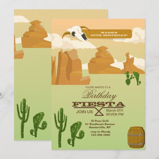 Invitation de scène de désert (Devant / Derrière)