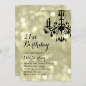 Invitation de scintillement d'anniversaire de (Devant / Derrière)