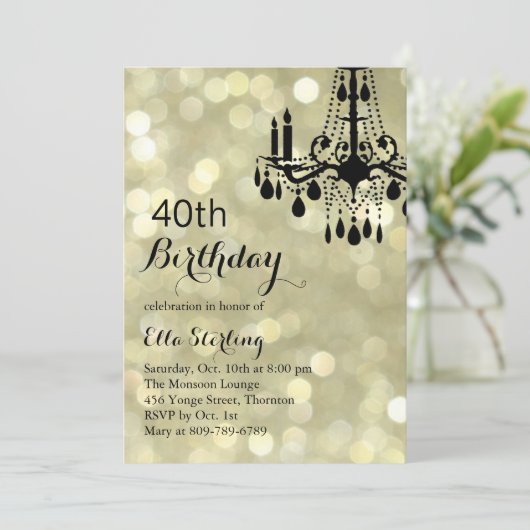 Invitation de scintillement d'anniversaire de (Debout devant)