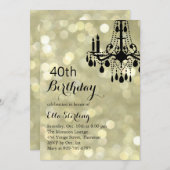 Invitation de scintillement d'anniversaire de (Devant / Derrière)