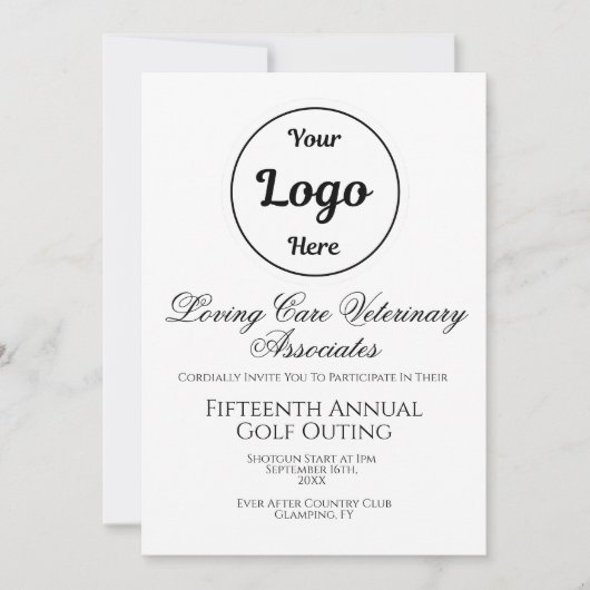 Invitation de script de sortie de golf d'affaires (Devant)