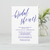 Invitation de script élégant bleu marine (Debout devant)