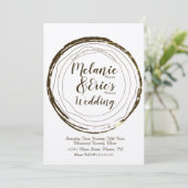 Invitation de script élégant du journal de Mariage (Debout devant)