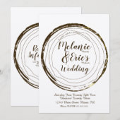 Invitation de script élégant du journal de Mariage (Devant / Derrière)