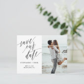 Invitation de script élégant noir (Debout devant)