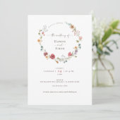 Invitation de script fleur sauvage Watercolor (Debout devant)