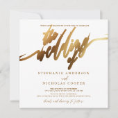 Invitation de script Gold Elegant (Devant)