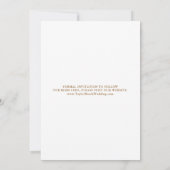 Invitation de script Gold Elegant (Dos)