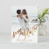 Invitation de script Gold Elegant (Debout devant)