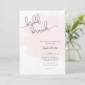 Invitation de script minimaliste de Brunch nuptial (Debout devant)