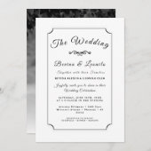 Invitation de script simple et élégante personnali (Devant / Derrière)