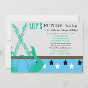Invitation de Seagreen Baby shower Rocker Future