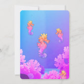 Invitation de Seahorse Party (Dos)