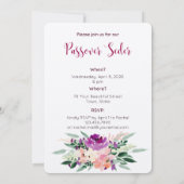 Invitation de Seder Pâque personnalisée - Personna (Dos)