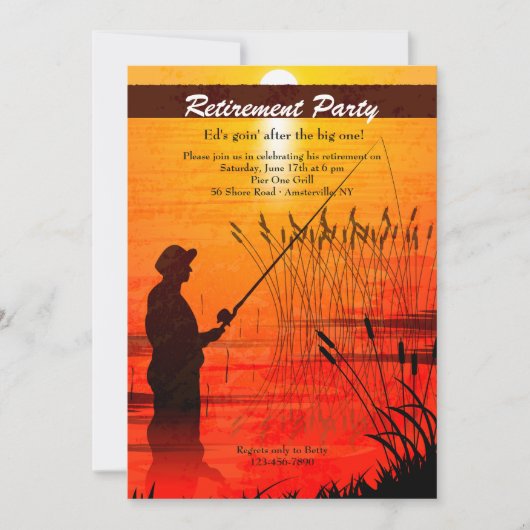 Invitation de sérénité de pêche (Devant)