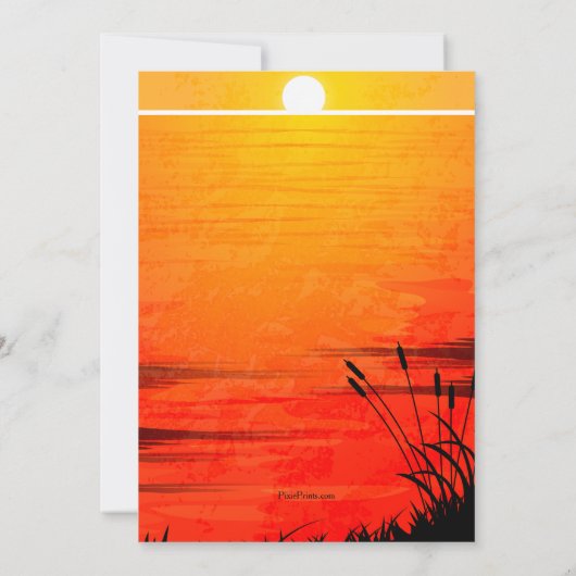 Invitation de sérénité de pêche (Dos)