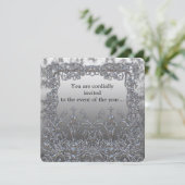 Invitation de Shampton Elegant Metallic Silver Par (Debout devant)