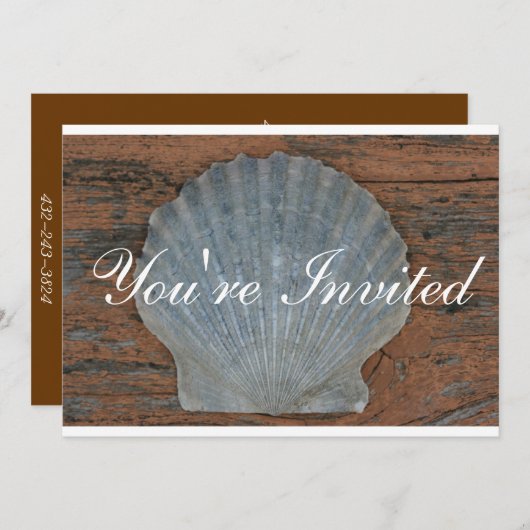 Invitation de Shell de feston (Devant / Derrière)