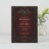 Invitation de shower de mariage gothique sombre (Debout devant)