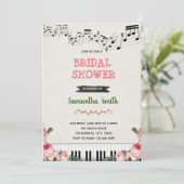 Invitation de shower de mariage musique note (Debout devant)