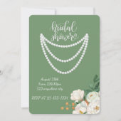 Invitation de shower de mariage perles florales ve (Devant)