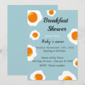 Invitation de Shower Petit Déjeuner Bébé (Devant / Derrière)