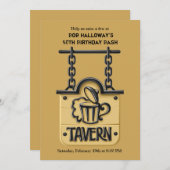 Invitation de signe de taverne (Devant / Derrière)