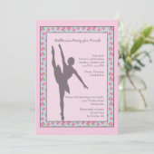 Invitation de silhouette de ballerine (Debout devant)