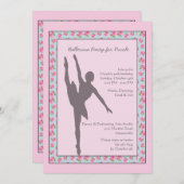 Invitation de silhouette de ballerine (Devant / Derrière)