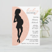 Invitation de silhouette de la bosse de bébé [Pêch (Debout devant)