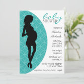 Invitation de silhouette de la bosse de bébé [Turq (Debout devant)