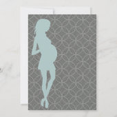 Invitation de silhouette de la bosse de bébé [Turq (Dos)
