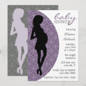 Invitation de silhouette de la crosse de bébé [pou (Devant / Derrière)