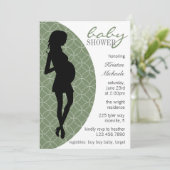 Invitation de silhouette de la petite fille [vert] (Debout devant)