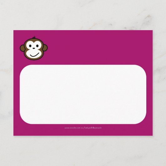 Invitation de Singe Cheeky 2 [violet] (Dos)