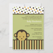 Invitation de singe Peekaboo (Devant)