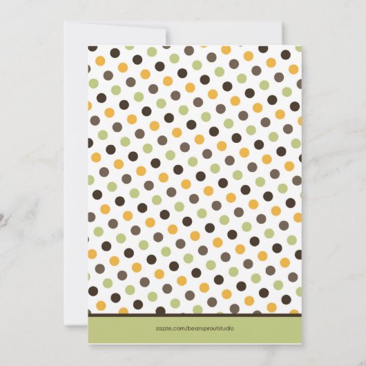 Invitation de singe Peekaboo (Dos)