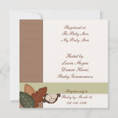 Invitation de singes et de Feuilles Baby showers (Dos)