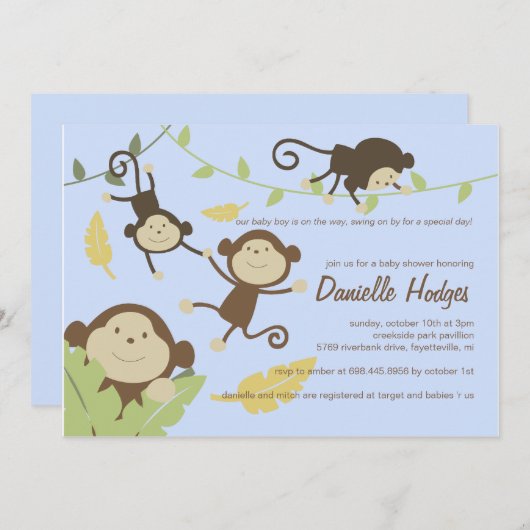 Invitation de singes joueuses (Devant / Derrière)