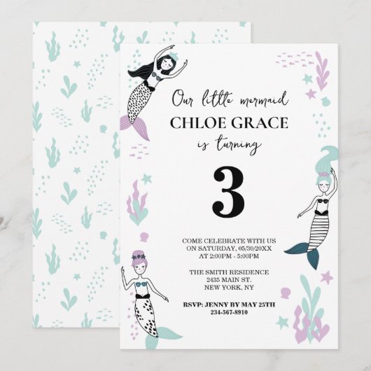 Invitation de sirène (Devant / Derrière)