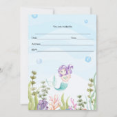 Invitation de sirène à remplir à l'aquarelle (Devant)