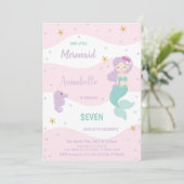 Invitation de sirène du septième anniversaire (Debout devant)