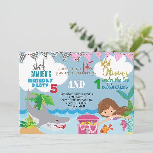 Invitation de Sirène et de requin. (Debout devant)